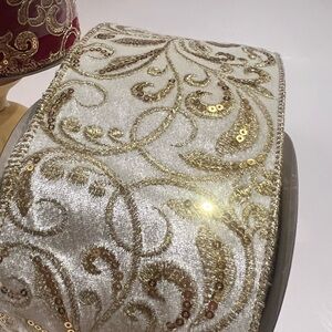 🆕 Mark Roberts /Katherine's Collection /Mackenzie Childs?? Christmas Gold Ribbon